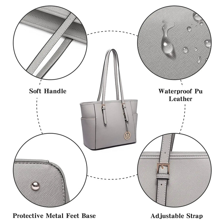 Miss Lulu Handbag DONNA, borsa shopper grande, borsa a tracolla con tracolla regolabile, versione migliorata