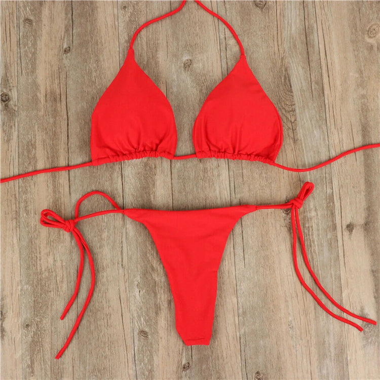 Costume da Bagno Estivo da Donna, Set Bikini Sexy con Reggiseno Imbottito Push-up e Perizoma, Due Pezzi, Abbigliamento da Spiaggia, Costume da Bagno Femminile Sexy platinumshop