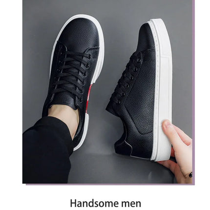 Fashion Men's Sneakers High Quality Leather Casual Shoes Luxury Business Office Shoes Trendy Skateboard Shoes Zapatillas Hombre