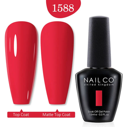 NAILCO 15ml Green Blue Series UV Nail Gel Polish Blue Colors UV&LED Gel Varnish Red Soak Off Semi Permanent LED Nail Gel Varnish