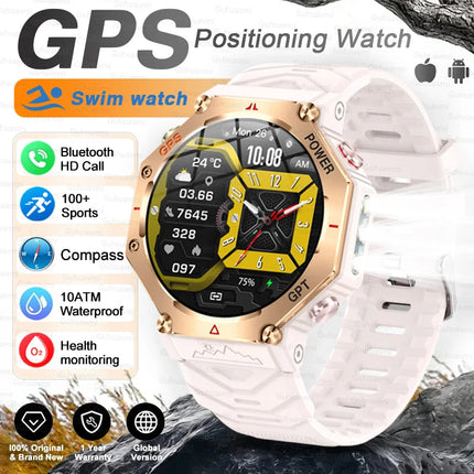 T-Rex 3 Grado Ultra Militare GPS Astuto Della Vigilanza 10ATM Bussola Impermeabile Altimetro Barometrico AMOLED Uomini HD Chiamata Sport Smartwatch platinumshop