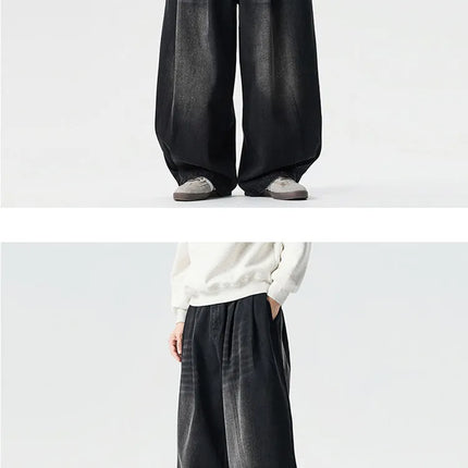 Jeans da Uomo Primaverili Stile Harajuku, Comodi e Lavati, Moda Y2K Punk Casual, Pantaloni Larghi e Leggeri