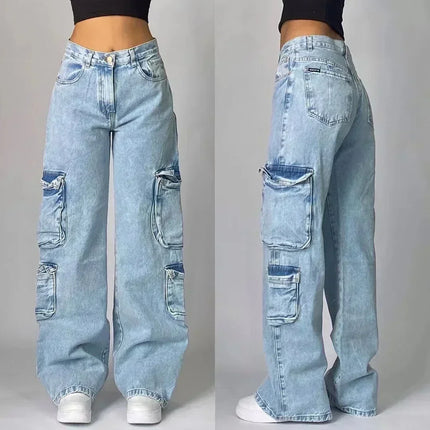 Streetwear New Fashion Stampa oversize Jeans larghi Y2K Harajuku Hip-hop Vintage Popolare Goth Pantaloni a gamba larga a vita alta Pantaloni