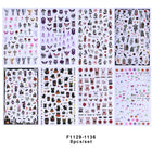 7/8pcs 3D Gothic Black Halloween Nail Stickers Cool Design Alphabet Letter Lace Castle Skull Y2K Manicure Decoration Accessories