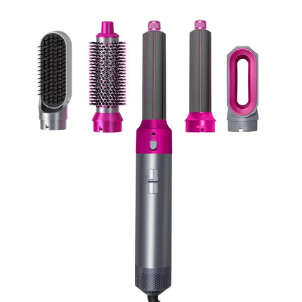 LUXLOCK 5-In-1 Hair Dryer Curling Iron Hot Air Comb Dyso Air Bag Hair Dryer Styling Tool Straightener Hairdressing Tool Gift