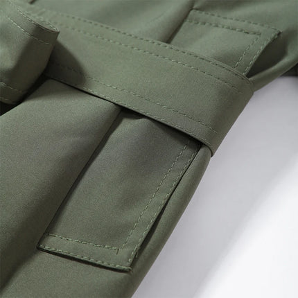 2026 Spring Women's Solid Lace Up Trench Coat Stand Collar Double Breasted Jacket Stylish New Lady Long Sleeve Outerwear Street