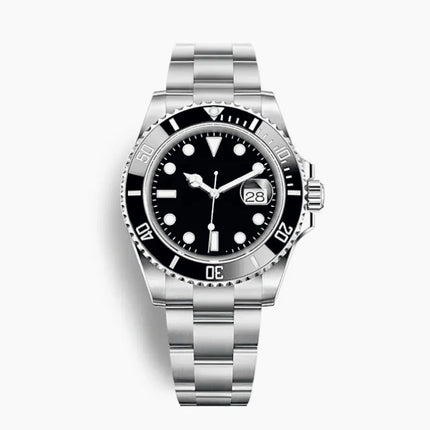 Orologi Automatici Meccanici da Uomo in Acciaio Inossidabile 904L, Cassa Lucida, Ultimo Stile di Moda, Quadrante Sfumato Nero-Blu, Antigraffio