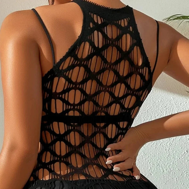 Sexy Cover Up Hollow Out abito a rete senza Bikini Summer Holiday DS017 platinumshop