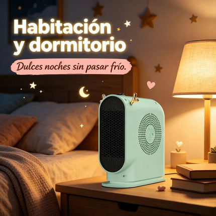600W Portable Electric Heater with PTC Technology for Desk and Home, 220V Low-Consumption Mini Heater with Overheat Protection and Reindeer Design, 26cm