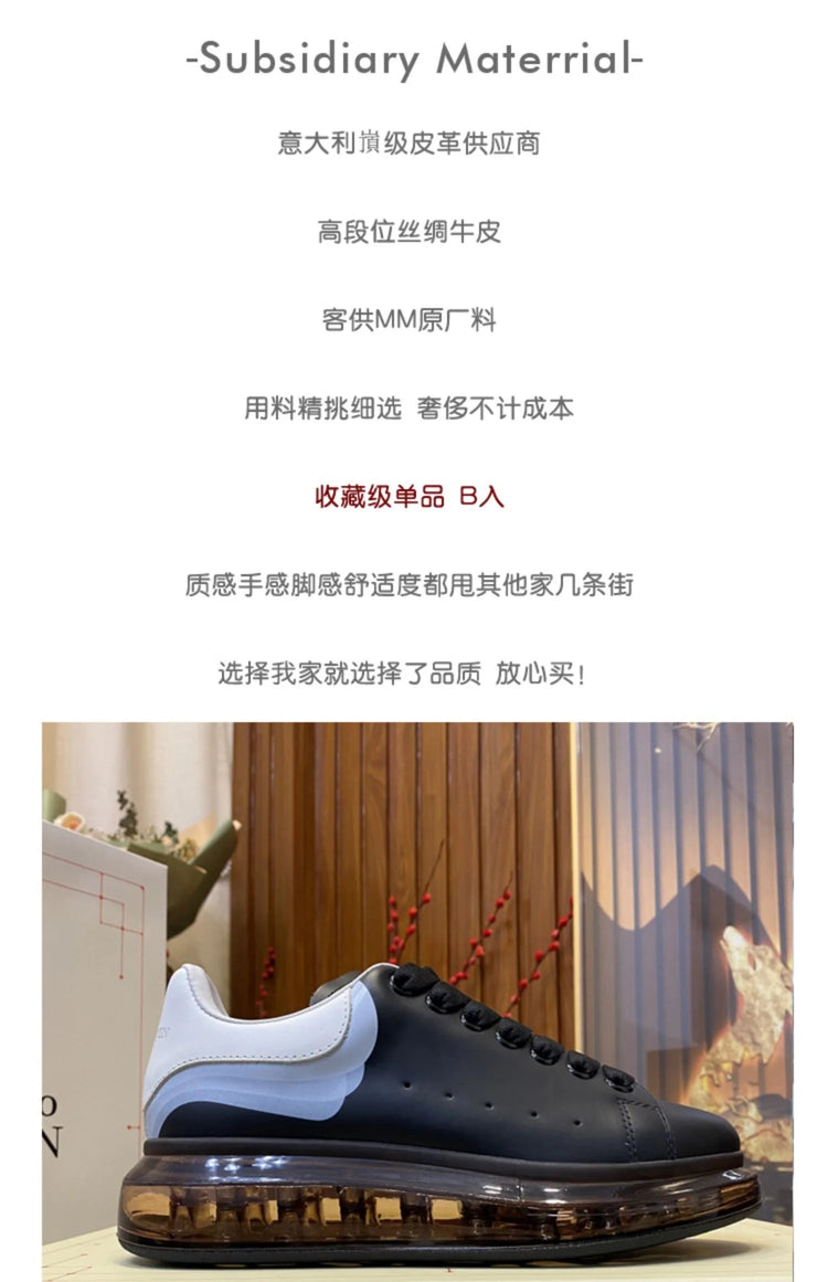 Handmade Men Casual Shoes Genuine Leather Oversize Platform Sneakers Air Cushion Trainers Man Flat Loafers Daily Office Footwear