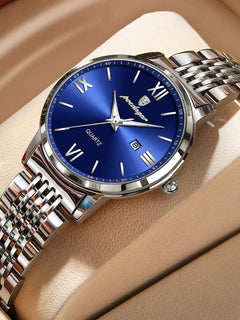 POEDAGAR Orologio da Donna Raffinato Impermeabile Luminoso con Data, Orologio da Polso Femminile di Alta Qualità in Acciaio Inossidabile, Elegante Orologio al Quarzo per Donne