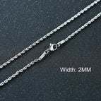 2mm Silver Rope / 60cm 24inch