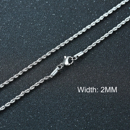 3-11MM Classic Cuban Chain Necklace for Men Women,Silver Black Gold Grey Color Stainless Steel Chains,Basic Punk Jewelry Gift PlatiNum