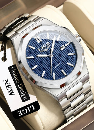 LIGE Orologio da donna elegante e lussuoso, orologio classico alla moda con data automatica, cinturino in acciaio inossidabile, orologi luminosi impermeabili per donna, regalo per signora platinumshop