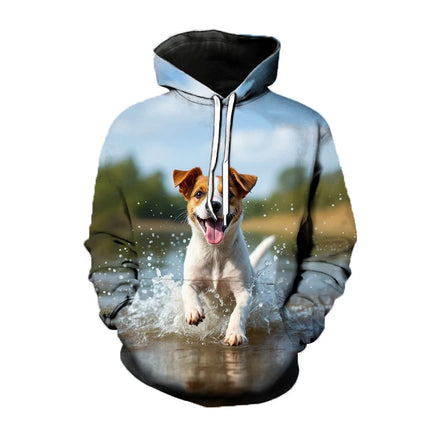 Kawaii Dog Animal 3D Print Hoodies Men Women Hooded Sweatshirts Harajuku Pullover Fashion Street Tracksuit Man Coat Clothing