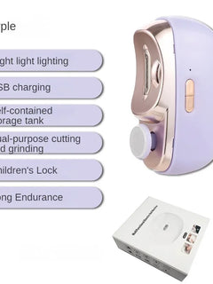 2 In 1 Electric Nail Clippers Manicure Anti-Splash Nail Trimmer For Baby Finger Toe Scissors Pedicure Thick Nails Cutter Tools