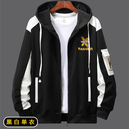 2027 New Style Men Cardigan and Pants Casual 2 Piece Set Sportswear Spring and Autumn Men's Clothing Printed Tracksuits Hoodies