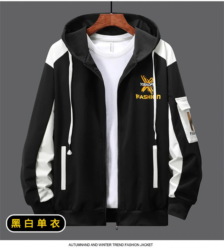 2027 New Style Men Cardigan and Pants Casual 2 Piece Set Sportswear Spring and Autumn Men's Clothing Printed Tracksuits Hoodies