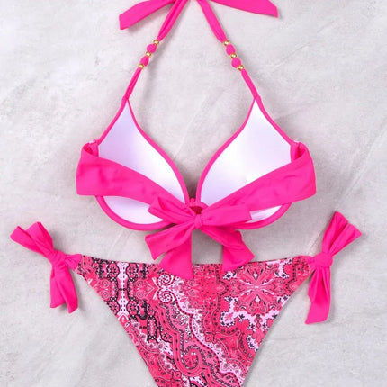 Sexy Push Up Bikini 2024 Costume da bagno donna Due pezzi Costumi da bagno Perizoma femminile Bikini Set Nuoto per costumi da bagno Biquini brasiliano platinumshop