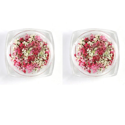 3D Mix Colors Flower Nail Art Sticker Resin - Summer Natural Minced Flowers Decal for Nails Art Accessories&Applique DIY Craft