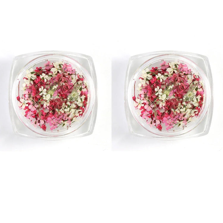 3D Mix Colors Flower Nail Art Sticker Resin - Summer Natural Minced Flowers Decal for Nails Art Accessories&Applique DIY Craft