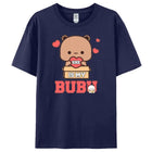 Bubu Dudu Felpa per coppia abbinata Simpatico regalo di anniversario Abbigliamento Uomo Donna Vita quotidiana Maglietta casual in cotone Coppia Orso Tee