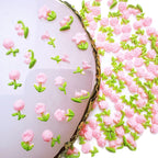 50/100/200Pcs, 5*8mm, Camellia, Rose, Lily of The Valley, Sweet, Flower Series, Nail Accessories, Stereo, DIY