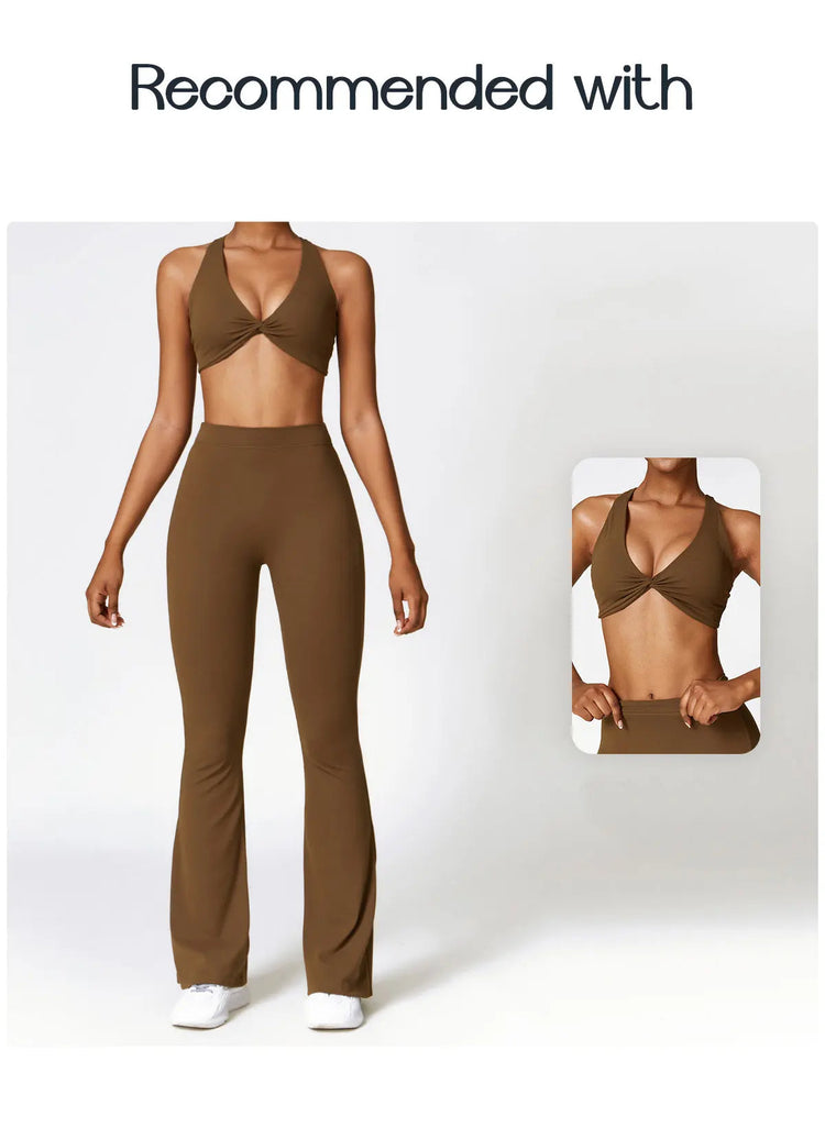 High Waist Flare Leggings Yoga Pants Women Wide Leg Pants Women Gym Workout Fitness Sports Flared Pants Latin Dance Trousers PlatiNum
