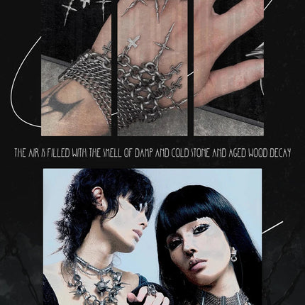 Set di Gioielli Punk Rock per Donne e Uomini, Collane e Anelli con Ciondolo a Croce Gotica, Collezione di Accessori Gioiello Audaci platinumshop