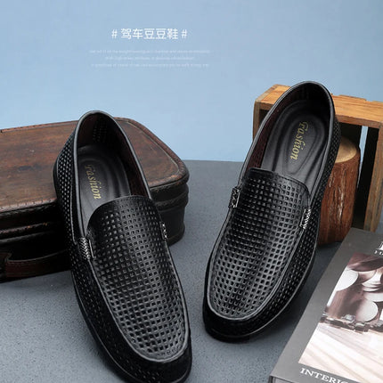 2025 Estate Scava Fuori Penny Mocassini Da Uomo Scarpe Da Barca Traspirante Uomo Mocassini In Pelle Slip On Appartamenti Mens Casual Scarpe Da Guida