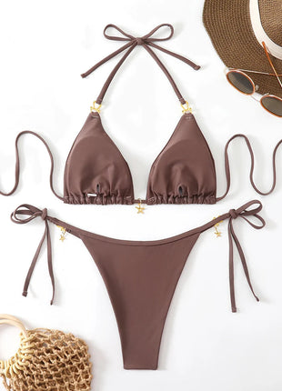 Micro Bikini Triangolare Sexy 2026, Costume da Bagno da Donna, Abbigliamento da Spiaggia, Set Bikini a Due Pezzi con Perizoma Estivo platinumshop