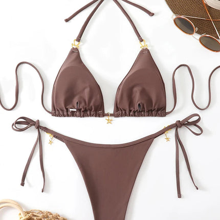 Micro Bikini Triangolare Sexy 2026, Costume da Bagno da Donna, Abbigliamento da Spiaggia, Set Bikini a Due Pezzi con Perizoma Estivo platinumshop