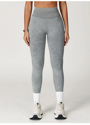 Yoga Pants Impact Leggings Women Seamless Sports Yoga Pant High Waist Ribbed Gym Clothes Fitness Workout Wear Scrunch Bum Tights PlatiNum