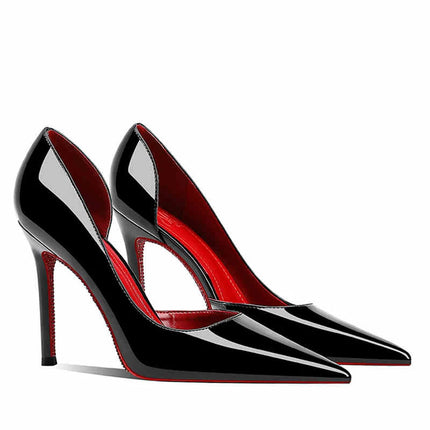 Tacchi da donna 2025 Nuovo marchio di lusso Décolleté Fondo rosso Punta a punta Strass Tacchi alti Elegante stiletto Party Prom Scarpe da donna