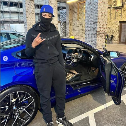 2025 Tracksuits Sports Suit Men's Hoodie Fashion Casual Sports Zipper Jacket Jacket Trousers Suitpant Sets Men New in Men's Sets PlatiNum