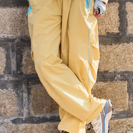 Men Women Splice Fashion Outdoor Loose Casual Lightweight Quick Dry Sports Cargo Baggy Pants Track Trouser Jogger Sweatpants