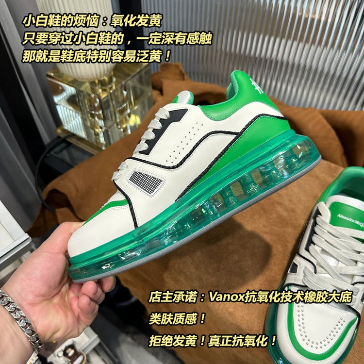 Handcrafted Leather Casual Sneakers Man Platform Trainers Unisex Originality Flat Loafers Men's Footwear