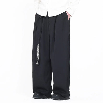 Pantaloni da uomo in stile giapponese con stampa Ukiyo-e, pantaloni comodi e alla moda, pantaloni larghi da uomo, pantaloni casual a gamba dritta da uomo