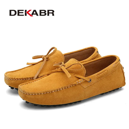 Dekbr Casual uomo scarpe in vera pelle estate traspirante verde mocassini da uomo scarpe in pelle Sapato Masculino Zapatos Hombre