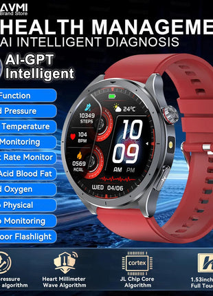 Nuovo Smartwatch 2026 per Analisi del Grasso Corporeo, ECG+PPG, Acido Urico, Pressione Sanguigna, Ossigeno nel Sangue, Orologio con Chiamate per Uomini e Donne platinumshop
