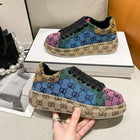 Spring 2025 New Khaki Crystal Women's Sneakers Fashion Versatile Casual Ladies Party Shiny Female Shoes