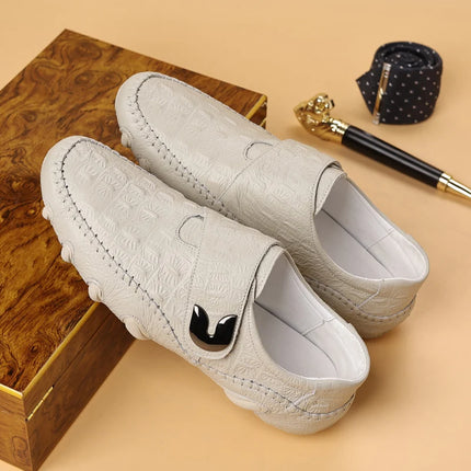 Mocassini Estivi da Uomo per Matrimonio, Scarpe Eleganti da Passeggio, Mocassini da Guida, Nuovi Arrivi Scarpe Casual da Uomo in Pelle Spaccata Slip-on, Scarpe Basse da Uomo