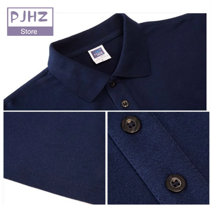 Long sleeve polo shirt in breathable cotton Personal Company Group Design Custom Logo print embroidery Casual men's and women's tops