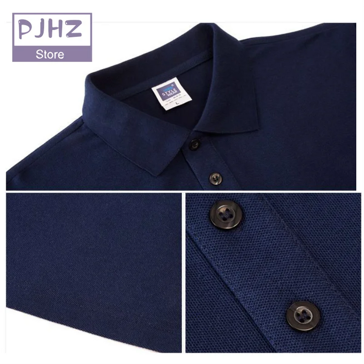 Polo a maniche lunghe in cotone traspirante Personal Company Group Design Logo personalizzato stampa ricamo Casual uomo e donna top