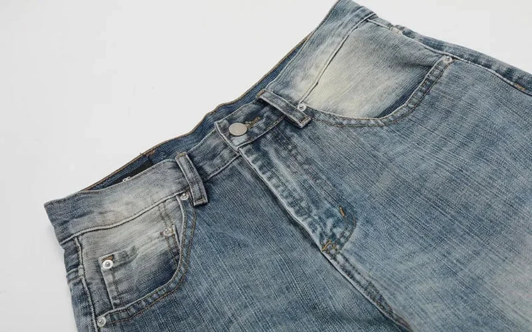 Jeans Vintage da Donna, Stile Americano Retrò, Gamba Larga Y2k, Vita Alta, Blu Chiaro, Pantaloni da Cowboy