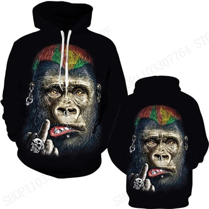 Funny Monkey/Orangutan Face 3d Print Hoodie Men Women Fashion Plus Size Tracksuit Casual Animal Hoodie Sweatshirt Winter Clothes