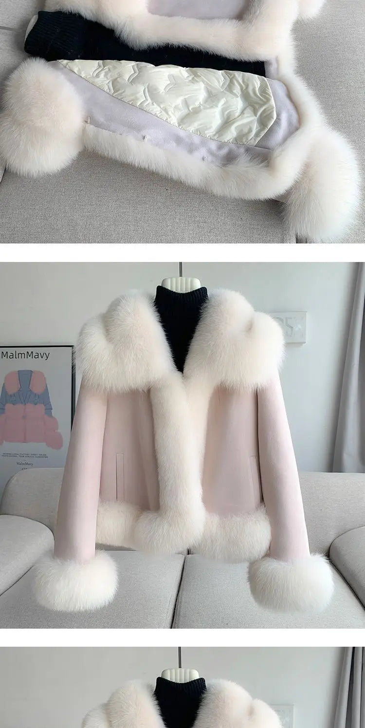 2026 Winter New Faux Fur Jacket Women's Overcoat Fashion Loose Thickened Warm Parker Coat Women's Down Jacket Outwear Casaco