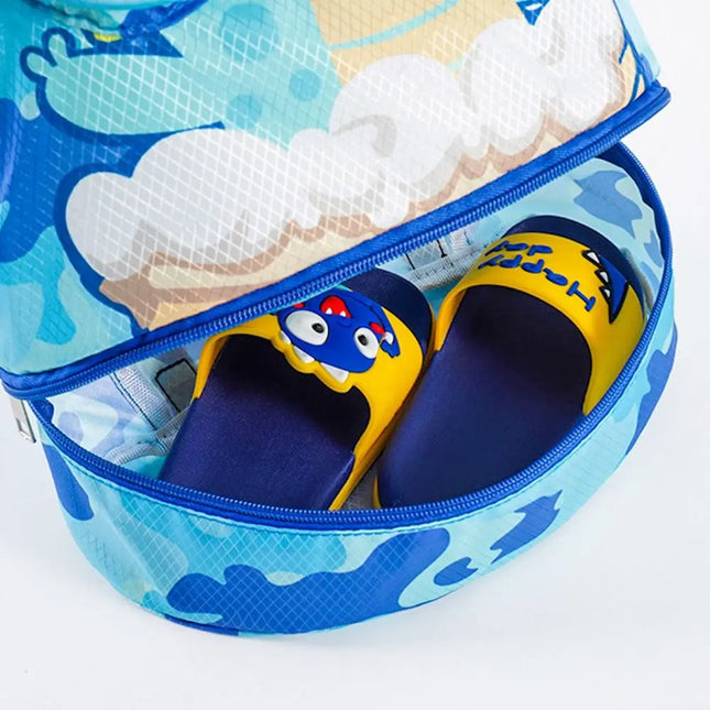 Kids' Drawstring Beach Bag with Wet and Dry Separation, Waterproof, Adjustable, for Sports, Swimming, Travel, Fitness, Beach, Kids' Swim Bag