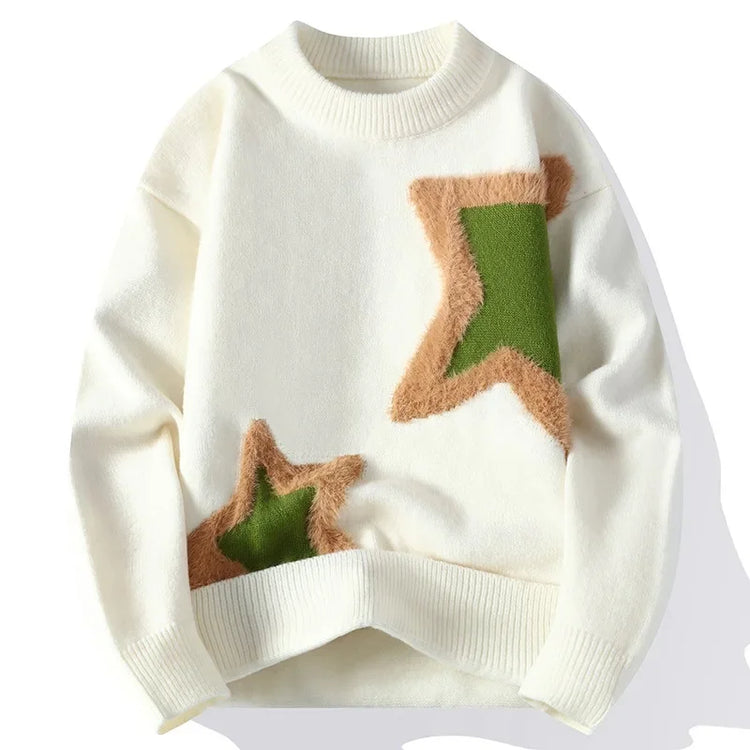 Winter Men Streetwear O-neck Knitted Pullovers Outwear Casual Sweaters New Fashion Man Loose Pullovers Sweaters Male Clothing