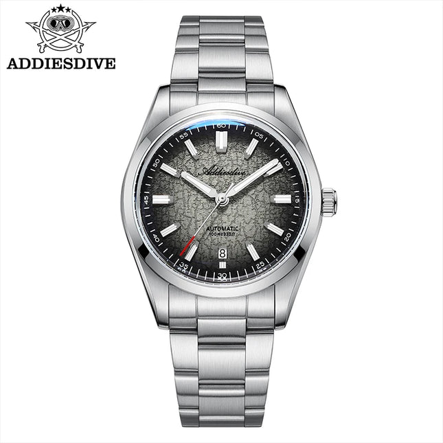 ADDIESDIVE New Men's Watches Mechanical 39mm Bubble Glass Stainless Steel Luminous Luxury Watch 100m Waterproof Automatic Watch